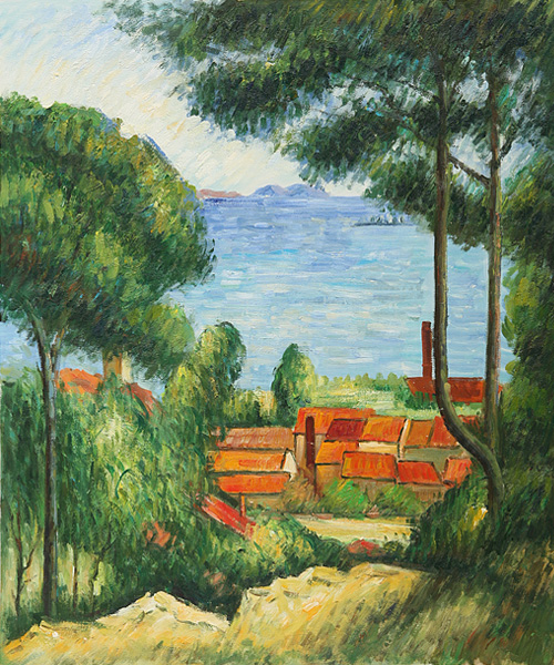 View Through Trees, L'Estaque by Paul Cezanne